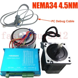Cavo PC Alimentatore 643oz-in 4.5NM DSP Close-Loop Stepper Nema34 Motor Drive - Foto 1 di 16