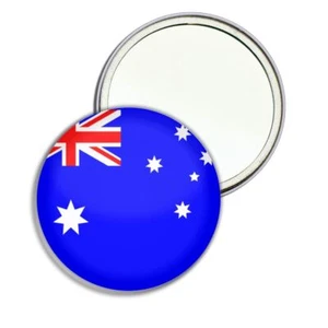 Australia Flag Round Mirror Pocket Compact (55mm or 77mm) - Picture 1 of 6