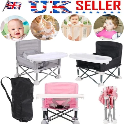 Baby Travel Booster Seat Tray Toddler Portable Folding Indoor/Outdoor Chair#^