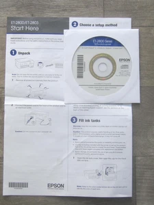 Setup CD Software for EPSON Series ET 2800 ET 2803 Software New! - Picture 1 of 4