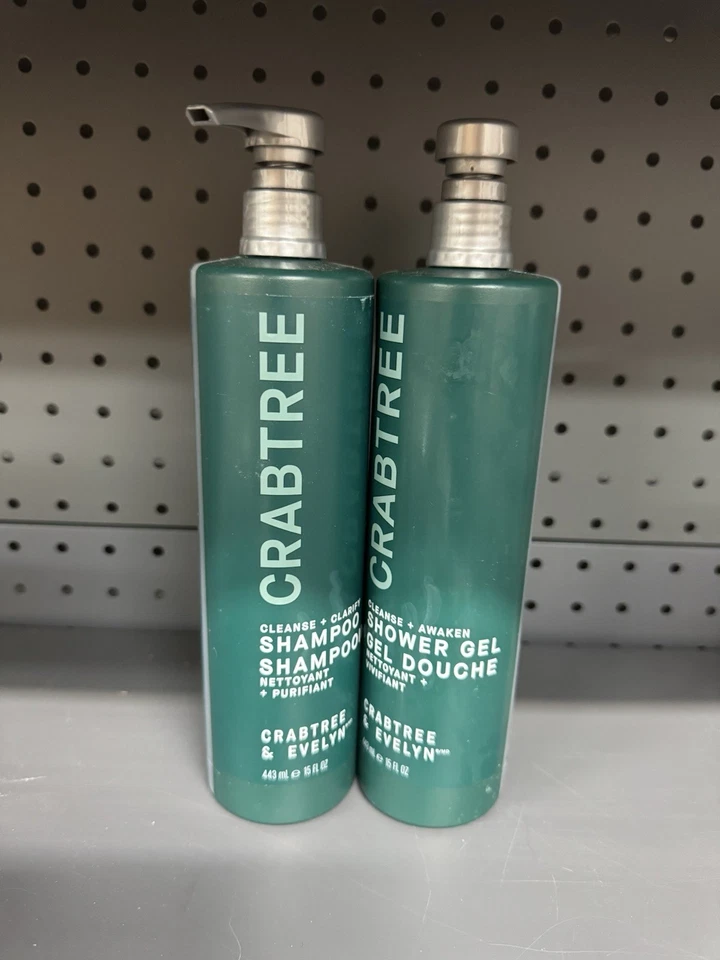 2 Bottles Crabtree And Evelyn  SHOWER GEL and SHAMPOO 15oz NEW - Image 1 of 1