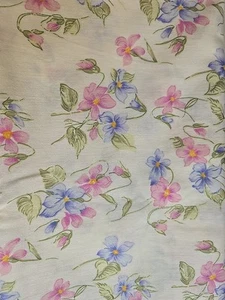 Vtg 2000 BLANK TEXTILES OTC Floral Pansy Johnie Jump-Up Cotton 1-3/4yds X 45" - Picture 1 of 5