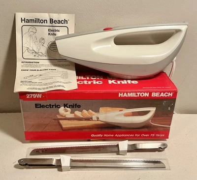 Электрический нож Hamilton Beach 279 Вт с 2 лезвиями, оригинальная коробка и инструкции - Изображение 1 из 4