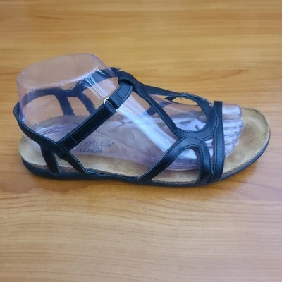 Sandalias Naot Dorith Gladiator para mujer talla 8US zapatos con tiras de cuero negro  Foto 1 de 4