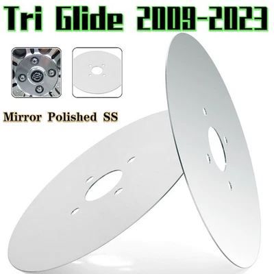 Mirror Polished SS Wheel Disc Plate for Harley-Davidson TRI GLIDE Ultra FLHTCUTG Foto 1 de 4