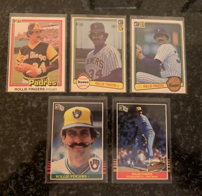 LOTE DE TARJETAS ROLLIE FINGERS (TODAS DONRUSS)........5 DIFERENTES Foto 1 de 2