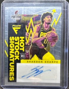 2022-23 Panini Flux Shaedon Sharpe RC Auto – Hot Stock Signatures | Trail Blazer - Bild 1 von 2