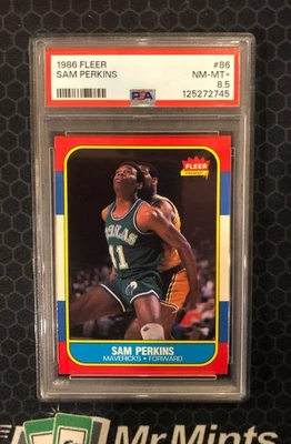 🏀 Baloncesto Fleer 1986 #86 - Sam Perkins - PSA 8.5 - Dallas Mavericks 🏀 Foto 1 de 2