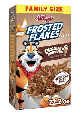 Kellogg's Frosted Flakes Chocolate Batido Desayuno Cereal, Tamaño Familiar, 22.2 Foto 1 de 4