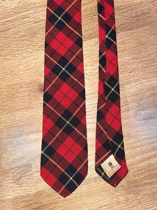 1950s Botany “Wallace” Tartan Wool Tie Ivy Trad - Picture 1 of 4