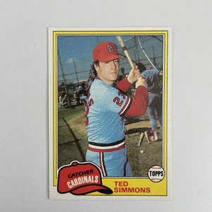 Tarjeta de béisbol 1981 Topps # 705 Ted Simmons Cardenales de San Luis Salón de la fama - Imagen 1 de 2