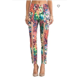 Revolve Casper & Pearl Sophmore Hose Floral Skinny Leg Sheer Front Artsy Fun - Bild 1 von 11