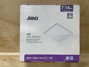 Juno JSFSQ 7" LED SlimForm White Surface Mount Downlight 1000-4000 Lumens NEW - Picture 1 of 4