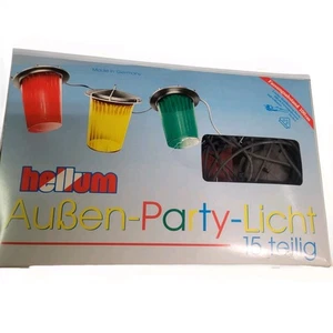 Hellum ☆ Außen-Party-Licht ☆ Lichterkette ☆ 17 Meter ☆ Neuwertig ☆ Vintage - Picture 1 of 6