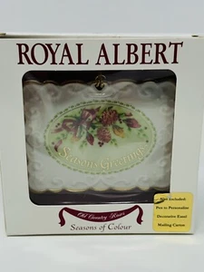 Royal Albert Seasons Of Colour Victorian Postcard Ornament Seasons Greetings NIB - Picture 1 of 4