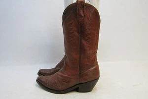 Liberty Black Womens Sz 7.5 M Brown Leather Cowboy Western Boots - Picture 1 of 11