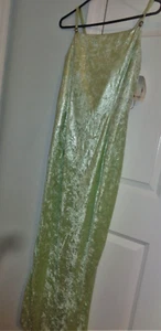 Vintage Jessica Mcclintock Lime Shimmering Dress Deadstock w Original Tags SZ 10 - Picture 1 of 22