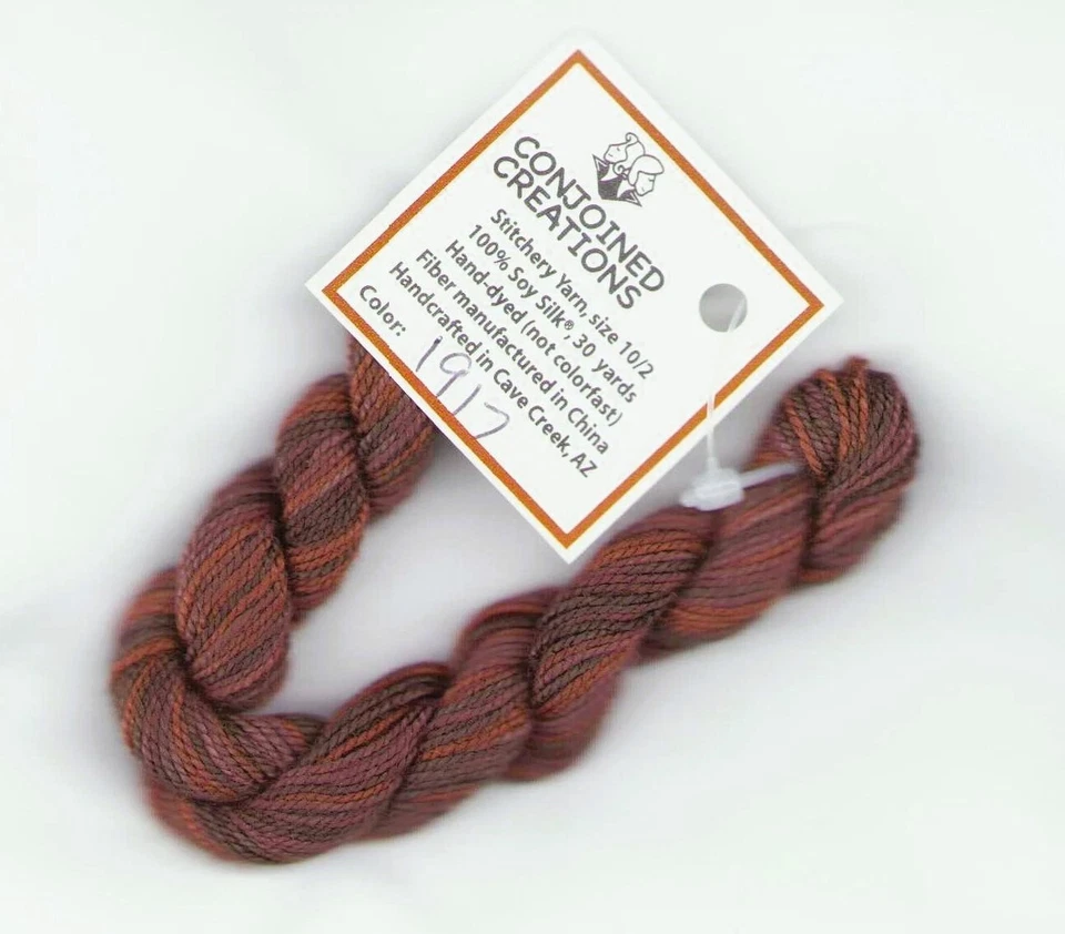  Silk Hand-Dyed Thread 30 Yd Conjoined Creations Umber 1917 Cross Stitch - Image 1 of 1