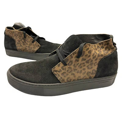 TÊNIS MASCULINO ALL SAINTS DUMONT HIGH TOP CAMURÇA tamanho 9 42 ardósia estampa animal preto - Imagem 1 de 4