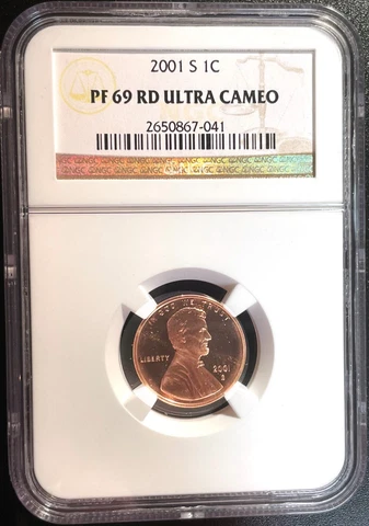 2001 S 1c Lincoln Memorial Cent  PF69 RD NGC Ultra Cameo Cover