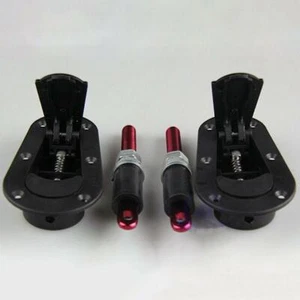 Black Racing Car Quick Release Bonnet Lock Hood Pins Latch No Key Locking Kit JJ - Picture 1 of 7