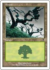 1x Forest (331) - Foil LP, English MTG 7th Edition