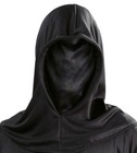 Halloween Black Phantom of Darkness Grim Reaper Executioner Hooded Costume Mask