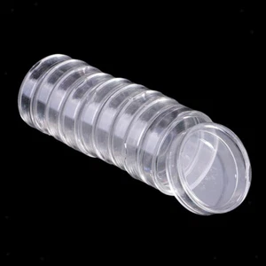 20pcs beaucoup de taille en plastique clair rond Capsules de pièces de monnaie - Picture 1 of 7