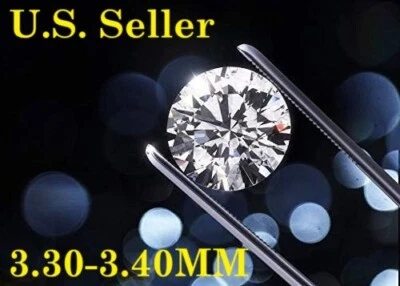 Diamante cultivado en laboratorio de alta calidad precio más bajo HPHT 3,30-3,40 MM VVS color DEF- Foto 1 de 4
