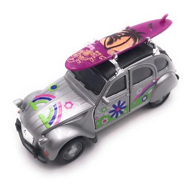 Citroën 2CV Surf Modellino Auto Anatra Auto Argento Scala 1:3 4-39 - Immagine 1 di 3