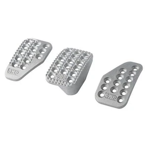 OMP Curved Aluminium Pedal Extensions - Set Of 3 (Throttle / Brake / Clutch) - Afbeelding 1 van 1