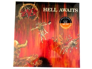 SLAYER HELL AWAITS LP ORANGE / BLACK SPLIT VINYL + POSTER - Imagen 1 de 2