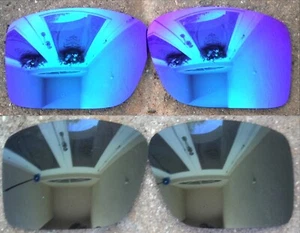 Galaxy Ersatzgläser Für Oakley Double Edge OO9380 Polarisierte Schwarz/Blau - Picture 1 of 7