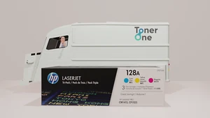 Original HP 128A Tripack Laserjet Tonerkartuschen - CF371AM - Tri-Color - Bild 1 von 1