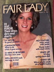 South African Womens Magazine FAIR LADY August 19, 1987 - Diana Fergie Royals - Picture 1 of 7