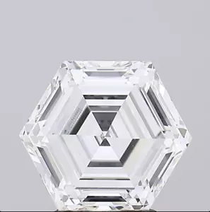 2.50 Ct Hexagon Cut Lab Grown Diamond For Engagement Ring - Picture 1 of 2