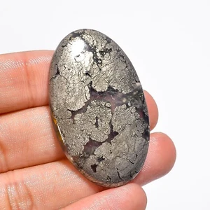 68.00 Cts Natural Marcasite Agate Loose Gemstone Oval Cabochon 44X26X5 mm - Picture 1 of 6