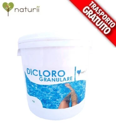 NATURII CLORO GRANULARE 56% PISCINA TRATTAMENTO SHOCK ACQUA 10 KG