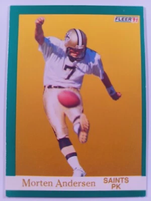 1991 Fleer Football #291 Morten Andersen - Image 1 of 3