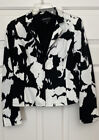 Jones New York Womens Strech Blazer Jacket Petite S Black And White