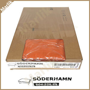 Ikea SODERHAMN Cover for Ottoman/Footstool, Samsta Orange 504.526.69, NEW