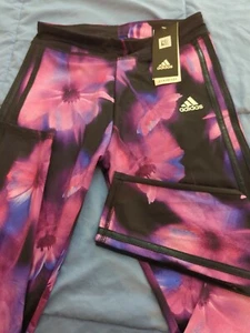 adidas Allover Print Floral Tights Kids' - Picture 1 of 3
