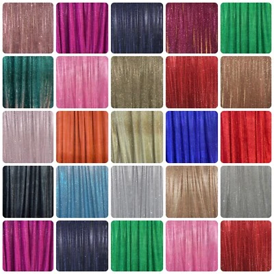 Vestido de luz de luna brillante lurex de dos tonos de 1 mtr, tela elástica de decoración 58" de ancho Foto 1 de 3