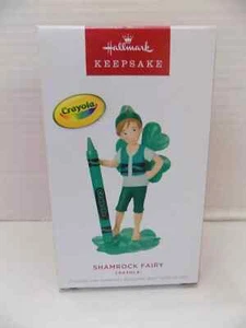 2024 Hallmark Crayola Shamrock Fairy Ornament St. Patricks Day NOS MIB LAST 1 - Picture 1 of 2