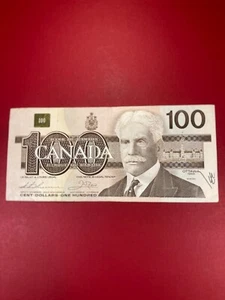 Replacement 1988 Canada Thiessen / Crow 100 Dollar Banknote Circulated - Picture 1 of 2