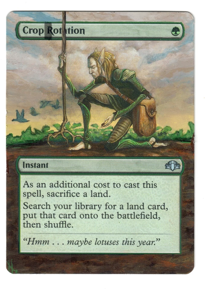 Crop Rotation Altered Full Art MTG Dominaria Remastered Lands Legacy CEDH Cradle - Image 1 of 1
