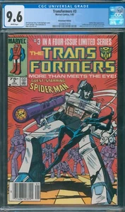 Transformers #3 ⭐ CGC 9.6 NEWSSTAND ⭐ Spider-Man Appearance! Marvel Comic 1985 - Picture 1 of 2