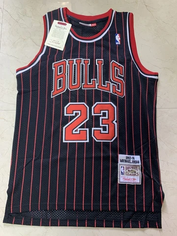 Men's Michael Jordan #23 Chicago Bulls Black Jersey Cover