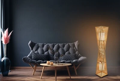 Artiva USA Phuket 51" 2-Light Handcrafted Rattan Floor Lamp, Natural - Image 1 of 4