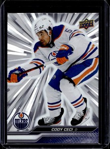 2023-24 Upper Deck Series 1 Cody Ceci Outburst Silver #70 Edmonton Oilers